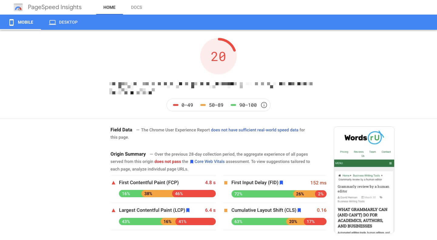 pagespeed insights