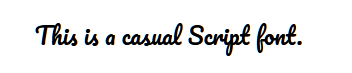 casual script font