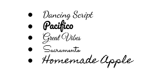 popular script fonts
