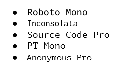 popular monospace fonts