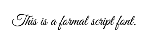 formal script font